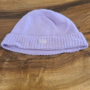 Coach Lavender Metallic Wool Blend Beanie